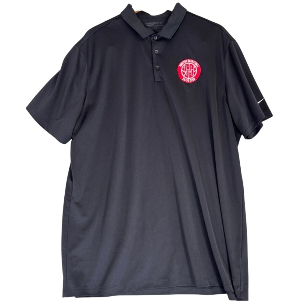 Nike Golf Houston Basketball 50/50 Club Polo Shirt Black Mens XXL